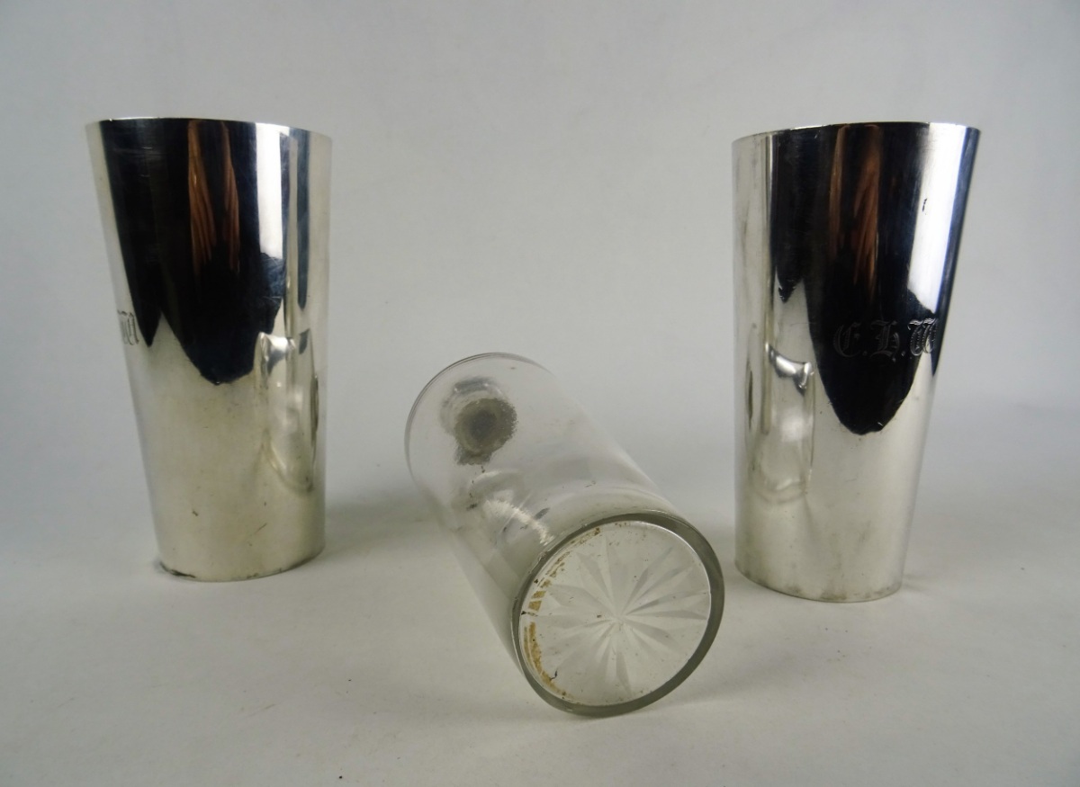 19th Century Campaign Spirit Flask And Beakers